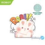 ROBOT Mousepad RP07 Bentuk Kelinci Lucu Material PU Anti-Slip Original - Garansi 1 Tahun - White