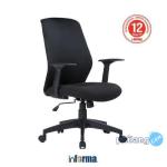 INFORMA LUCAS KURSI KANTOR SANDARAN RENDAH - HITAM