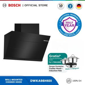 Bosch DWKA98H60I Wall-mounted Cooker Hood, 90 cm, Flat black Series 4