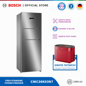 Bosch CMC36K03N7 Free-Standing Fridge-Freezer, 187 x 67 cm Series 4