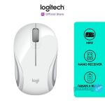Logitech M187 Mouse Wireless Mini Portable - White