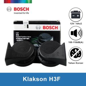Bosch Klakson Motor dan Mobil H3F Digital Fanfare (Keong) Black 12V Set