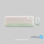 Rexus Keyboard Mouse Wireless KM10 Combo - Liliy Green