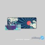 Rexus Keyboard Mousepad Bundling AYAKA Series TKL - KG3 Mizunami, Red