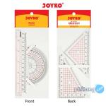 Acrylic Ruler Set / Pengaris / Busur Joyko RL-ACS1 / 1 SET 4 PCS