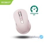 ROBOT Mouse Wireless M206 2.4GHz Optical 1600DPI Kursor Akurat Gaming - Merah Muda
