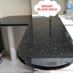 top table granit black gold/ meja kitchen set
