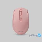 Rexus Mouse Wireless Office Q35 Silent Click - Merah Muda