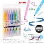 Color Brush Pen Pena Kuas Warna Joyko CLP-061 Metallic Dual Tip