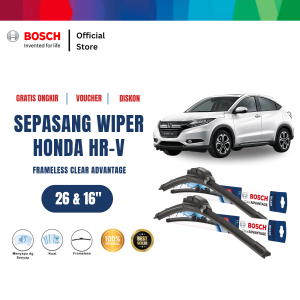 Bosch Sepasang Wiper Frameless New Clear Advantage Mobil Honda HRV 26 dan 16 inchi