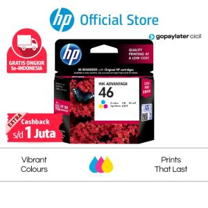 Tinta HP 46 Tri-color Original Ink Advantage Cartridge Warna Official