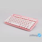 Rexus Keyboard Mouse Wireless KM9 Combo - Merah Muda