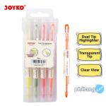 Dual Tip Highlighter Penanda Berwarna Joyko HL-53 1 Set 4 Pcs 4 Warna