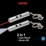 Laser Pointer 2 In 1 Penunjuk Laser LED Light Senter Joyko LPR-102