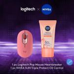 Logitech X NIVEA Exclusive Bundle - POP Mouse Heartbreaker