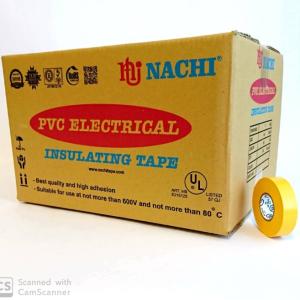 (Dus) Nachi PVC Electrical Tape Isolasi Listrik 19 mm x 20meter Kuning