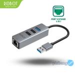 ROBOT 4 in 1 USB Hub 3.0 / 2.0 with 10 / 100 Mbps LAN RJ45 Ethernet
