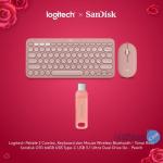 Logitech x SanDisk Exclusive Pebble 2 Mouse Keyboard Rose