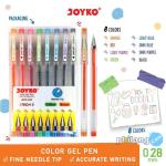Color Gel Pen Pulpen Pena Joyko GPC-325 iTech3 1 Set 8 Warna 0.28 mm