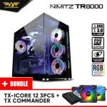 Armaggeddon Nimitz TR8000 Extended E ATX Gaming PC Case Tempered Glass - Hitam, TR8000 ONLY