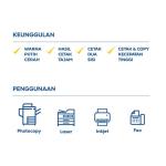 Bola Dunia Kertas Fotocopy 80 GSM A4 - 1 Boks = 5 Rim