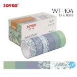 Washi Tape Pita Perekat Selotip Kertas Warna Joyko WT-101~105 - WT-104