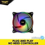 Armaggeddon Neuron Chroma Core Ring II RGB Gaming PC Cooler Fan - 1 pc