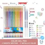 Color Gel Pen Pena Jel Warna Joyko GPC-317 Metallic Gel 12 Warna 0.6mm