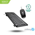 ROBOT Set Combo Keyboard and Mouse KM2600 for Komputer/Laptop Original