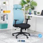 INFORMA LUCAS KURSI KANTOR SANDARAN TINGGI - BIRU