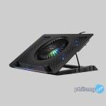 Rexus Cooling Pad / Coolingpad Breeze B150 5 Fan With RGB - Hitam