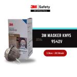 3M 9542V Particulate Carbon Respirator Masker KN95/P2 with Valve