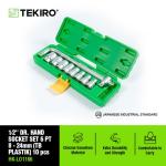TEKIRO 1/2 INCH SET 12 PT 8 - 24 MM PLASTIK 10 PCS / KUNCI SOCK SET