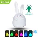 ROBOT Lampu Malam Silikon RT-NL01 Model Kelinci Lucu Lampu Warna-Warni