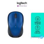 Logitech M235 Mouse Wireless Grip Karet Nyaman - Blue