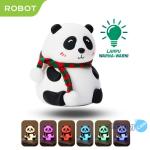 ROBOT Lampu Malam Silikon RT-NL01 Model Panda Lucu Lampu Warna-Warni