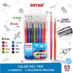 Color Gel Pen / Pulepen / Pena Joyko GPC-309S / 1 Set 8 Warna / 0.5 mm