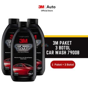3M Paket 3 Botol - 7900B Sabun Cuci Mobil dan Motor - Car Wash Soap Shampoo Non Korosif 500ml