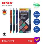 KENKO BALLPEN / Pulpen/Pen Easy Flow 6 Black Retractable Random Color