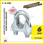 Wire Rope Clip / Klem Seling Kuku Macan Galv 6mm - 1/4" POWERTEC