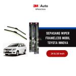 3M Wiper Frameless Mobil Toyota Innova - Ukuran 24 dan 16 inch