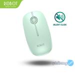 Mouse Wireless ROBOT M330 2.4GHz Silent Optical 1600DPI Original - Biru Muda