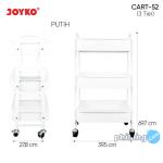 Rak 3 Susun Roda Troli Penyimpanan Rolling Storage Joyko CART-52 - White