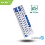 ROBOT WORKMATE IV Mechanical Wired Keyboard Gaming 94 Keys PBT Keycaps - White + Blue