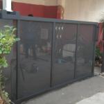pagar rumah minimalis,pagar modern masa kini full besi galvanis
