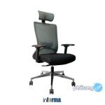 Informa Sunon Neo Winger Kursi Kantor Sandaran Tinggi - Hitam/Abu-Abu
