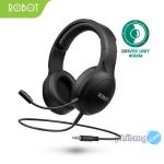 ROBOT Headset Wired RH-P20 3.5mm Jack Black Original - Garansi 1 Tahun