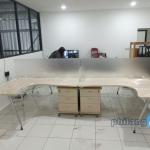 Meja kantor Partisi / meja workstation /meja kerja 160x115cm minimalis