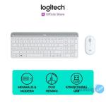 Logitech MK470 Combo Keyboard dan Mouse Wireless Slim - Off White