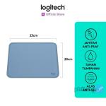 Logitech Mouse Pad Studio Series Alas Polos, Anti-Slip - Blue Grey